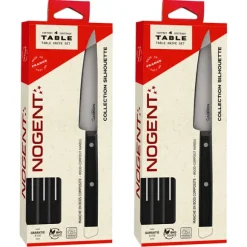 Lot de 2 coffrets de 4 couteaux de table Silhouette noir Nogent