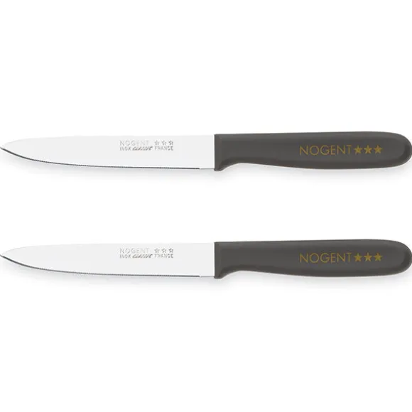 Lot de 2 couteaux à tomate Classic 11 cm taupe Nogent