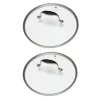 Lot de 2 couvercles en verre Excell'Inox 30 et 32 cm Mathon