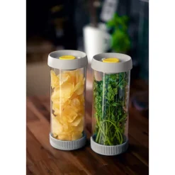 Lot de 2 cylindres de conservation sous vide 1500 ml Pika