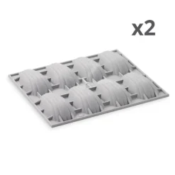 Lot de deux plaques 8 madeleines De Buyer