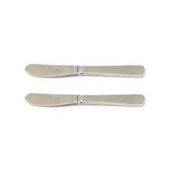 Lot de deux tartineurs monobloc en inox Roger Orfèvre