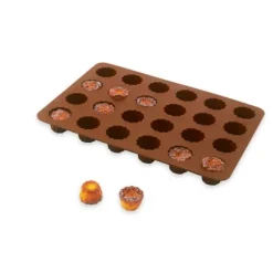 Lot de 2 Flexi'Plaques en silicone - 20 mini-muffins et 24 mini-canelés Mathon