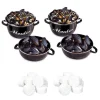 Lot de 2 marmites à moules 18 cm et tubes de 20 lingettes magiques