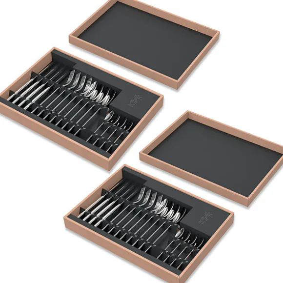 Lot de 2 ménagères Perpétue 16 pièces en inox Opinel