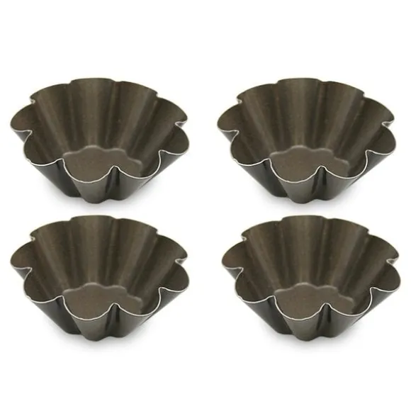 Lot de 4 Moules à briochettes individuels 6 cm Gobel