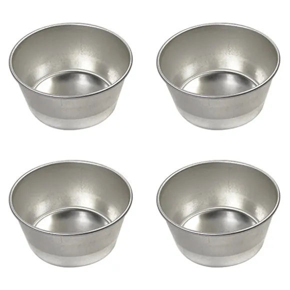Lot de 4 moules à muffin en fer blanc Gobel