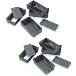 Lot de 8 moules à tartelettes à fond amovibles Mathon