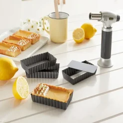 Lot de 8 moules à tartelettes à fond amovibles Mathon