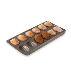 Lot de 2 plaques 12 madeleines revêtu antiadhérent Mathon