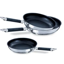 Lot de 3 poêles antiadhésives Rapid Cook 20, 24 et 28 cm Mathon