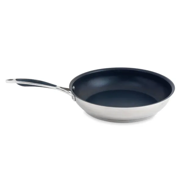 Lot de 2 poêles inox antiadhérentes Excell'Inox 28 et 32 cm Mathon