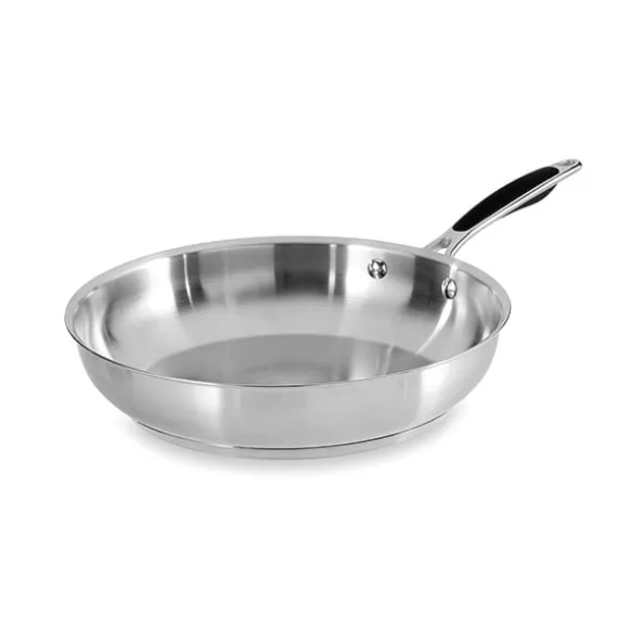 Lot de 2 poêles tout inox 24 et 28 cm Excell'Inox Mathon