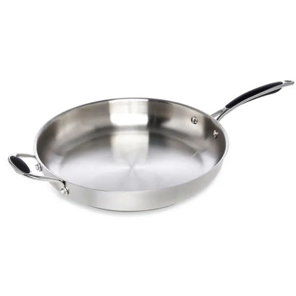 Lot de 4 poêles tout inox 20, 24, 28 et 32 cm Excell'Inox Mathon