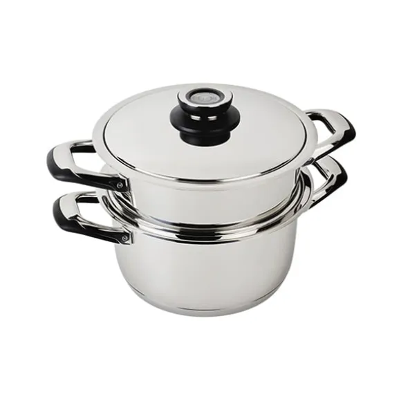 Lot faitout basse température et insert cuit vapeur 20cm Ecovitam