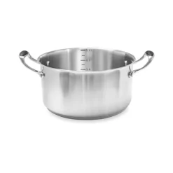 Lot faitout inox Excell’Inox 24 cm et couvercle en verre Mathon