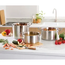Lot 2 faitouts inox Excell’Inox 24 et 28 cm Mathon