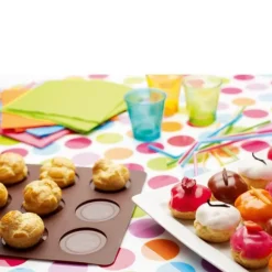 Lot 2 Flexi'plaques silicone 8 éclairs et 12 choux Mathon