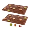 Lot 2 Flexi' plaques silicone 36 coques mini-macarons Mathon