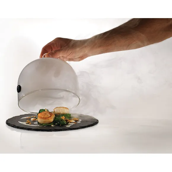 Lot fumoir avec cloche 26 cm et sciure de hêtre pour fumage