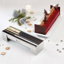 Lot gouttière à bûche démontable en inox avec plaque à pâtisserie et tapis de cuisson Mathon