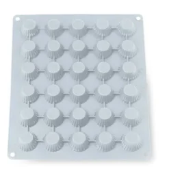 Lot 2 grandes plaques silicone mini-canelés et muffins Mathon
