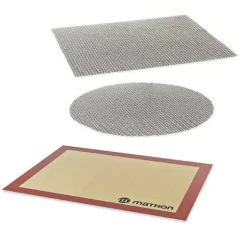 Lot 2 grilles de cuisson + tapis de cuisson en silicone Mathon