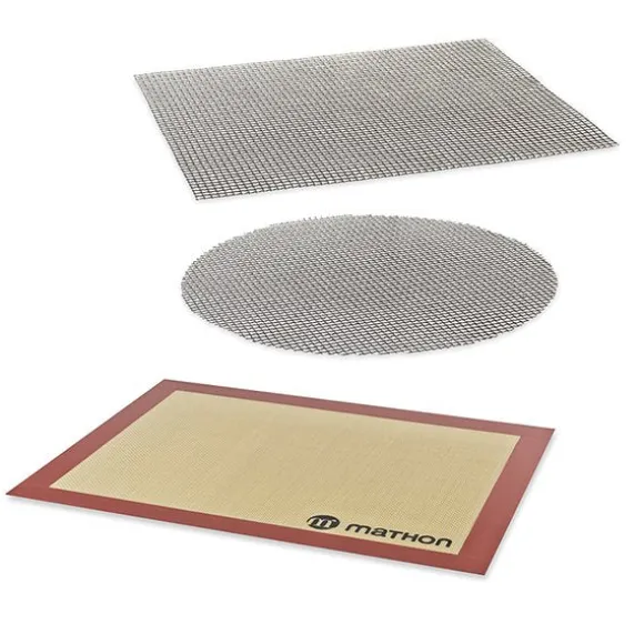 Lot 2 grilles de cuisson + tapis de cuisson en silicone Mathon