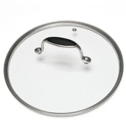 Lot marmite inox Excell’Inox 28 cm et couvercle en verre Mathon