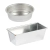 Lot moule à cake rectangulaire et moule rond 24 cm en fer blanc Gobel