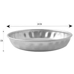 Lot moule à cake rectangulaire 25 cm et moule à tarte rond 24 cm en acier inoxydable Steel Pan