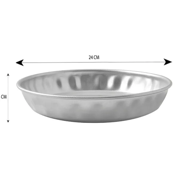 Lot moule à cake rectangulaire 25 cm et moule à tarte rond 24 cm en acier inoxydable Steel Pan