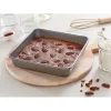 Lot moule à manqué carré 23 cm et moule à cake 25 cm acier revêtement antiadhérent Mathon
