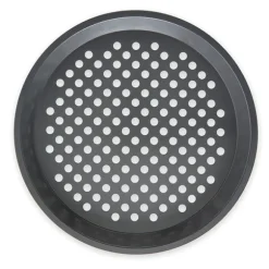 Lot 2 moules à pizza perforé en acier antiadhérent 29,5 cm Mathon