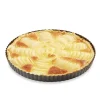 Lot 2 moules à tarte acier revêtu bords cannelés 24,5 et 28 cm Mathon