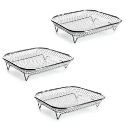 Lot 3 paniers carrés pour friteuse à air chaud Ibili