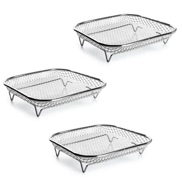 Lot 3 paniers carrés pour friteuse à air chaud Ibili