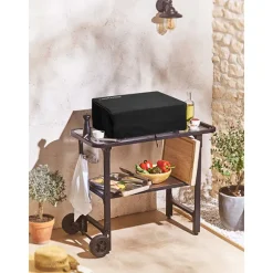 Lot plancha électrique Pro 50 noire avec spatule en inox et sa housse de protection Lagrange