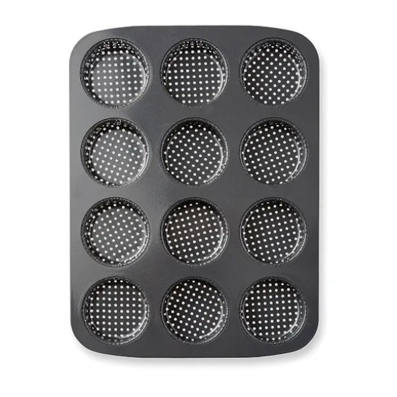 Lot 2 plaques de 12 mignardises micro-perforée en acier antiadhérent 29 x 22 cm Mathon