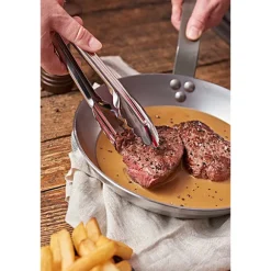 Lot poêle et sauteuse paysanne acier Minéral B 24 cm De Buyer