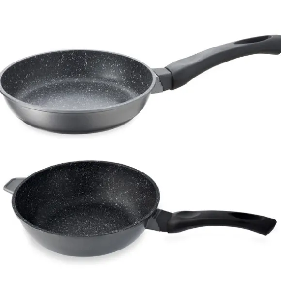 Lot poêle et sauteuse revêtement Dur comme la pierre 28 cm Mathon