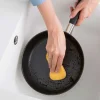 Lot poêle inox antiadhérente Rapid Cook 28 cm et 2 éponges végétales Mathon