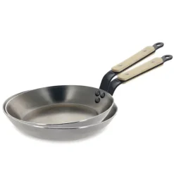 Lot 2 poêles acier Minéral B Bois 24 et 28 cm De Buyer