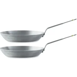 Lot 2 poêles acier Minéral B 24 et 28 cm De Buyer
