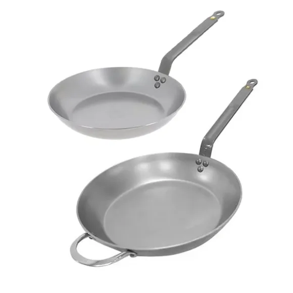 Lot 2 poêles acier Minéral B 24 et 32 cm De Buyer