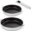 Lot 2 poêles aluminium revêtement céramique Evolution 24 et 28 cm et manche amovible Beka