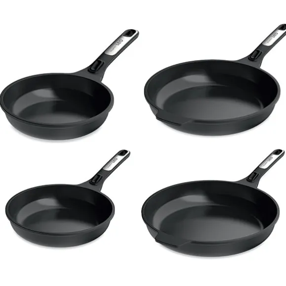 Lot 4 poêles antiadhérentes aluminium Phantom manche amovible 20, 24, 28 et 32 cm Berghoff