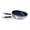 Lot 2 poêles antiadhésives Rapid Cook inox 20 et 24 cm Mathon