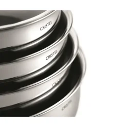 Lot poêle sautoir tout inox Castel’Pro 28 cm et couvercle Cristel