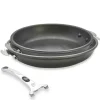 Lot 2 poêles Choc Extrême Loqy 24 et 28 cm et manche amovible De Buyer